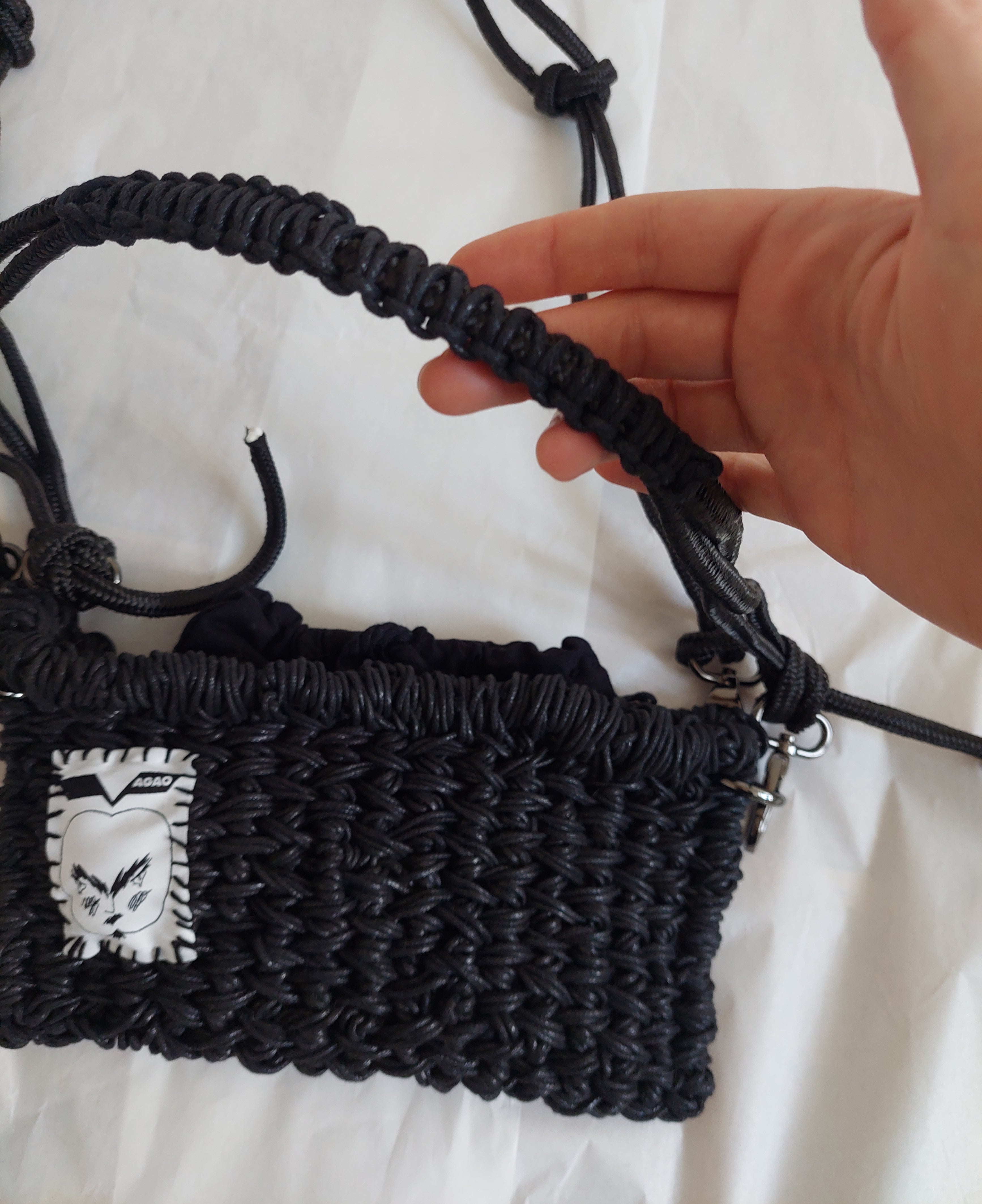 small weaved basket bag