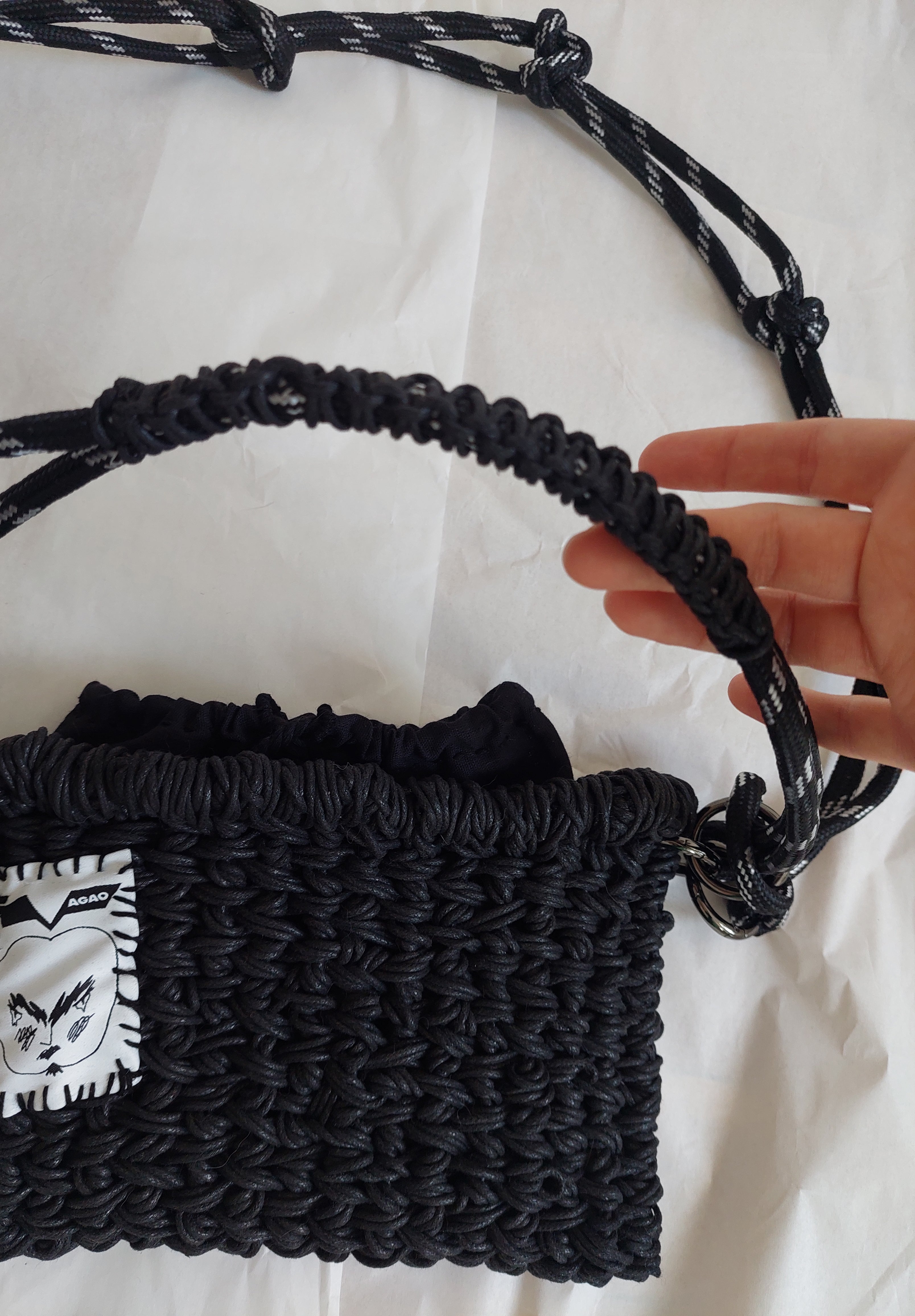small weaved basket bag