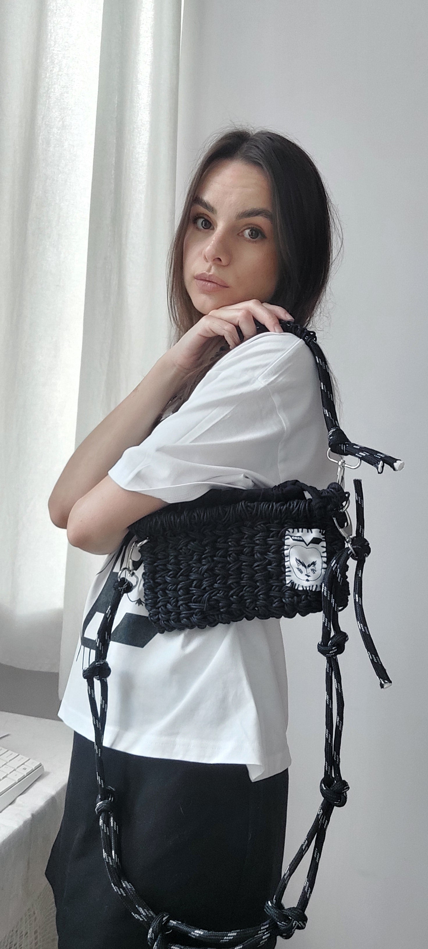 small weaved basket bag